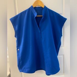 Figs Royal Blue Rafaela Oversized Scrub Top Size Medium
